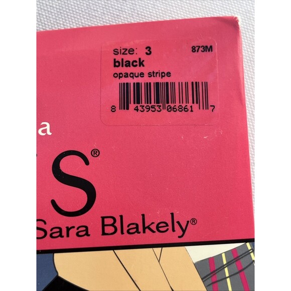 SPANX Marvelous Mama Assets Maternity Terrific Tights Black Opaque Stripe - Picture 2 of 6